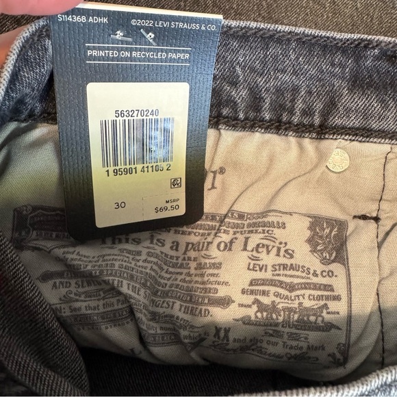 Levi's 501 Women's Dark Gray Button Fly Jean Shorts. Size 10/30 - Picture 6 of 6